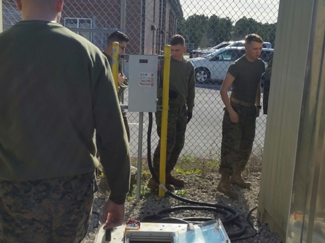 Marines attending the Basic Refrigeration and Air Conditioning Technician course 1-16 (BRACT 1-16) at Marine Corps Engineer School, Camp Lejeune, N.C. conduct Large Field Refrigeration Systems (LFRS) electrical troubleshooting exercises as part of a practical application. At the end of this lesson, the students will be able to troubleshoot the LFRS. LFRSs are used to keep mission critical objects such as food, blood, or medicine in a climate controlled environment.   