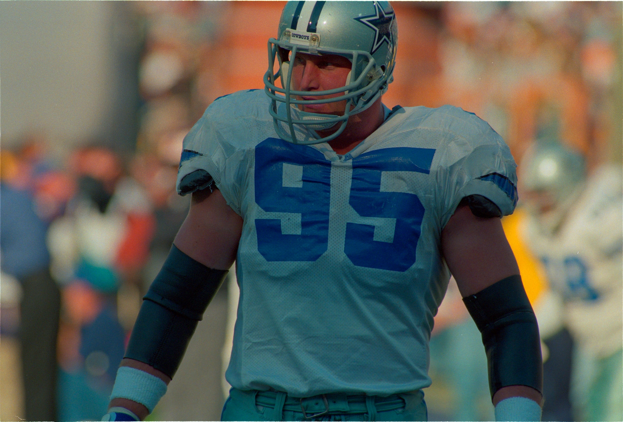 Chad Hennings played for the Dallas Cowboys for nine seasons. During that time, he was part of three Super Bowl winning teams and played in 119 games, recording 27.5 sacks. Before his NFL career, Hennings graduated from the U.S. Air Force Academy in 1988 and went into pilot training. He would eventually fly an A-10 Thunderbolt II in 45 combat sorties over northern Iraq during two deployments in 1991 and early 1992. (Courtesy photo/Dallas Cowboys) 