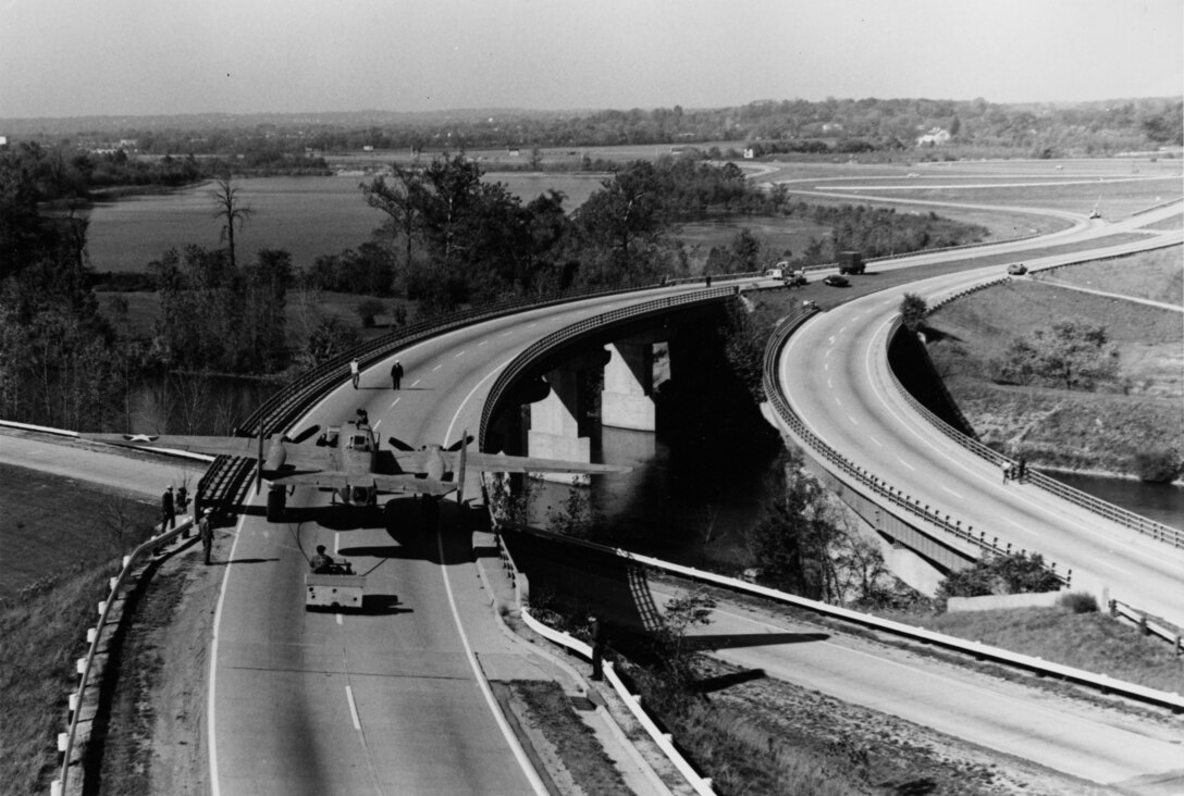 Aircraft moved from the Air Force Museum at Patterson Field down State Route 444 to their new home at historic Wright Field during 1970-71. (U.S. Air Force photo)