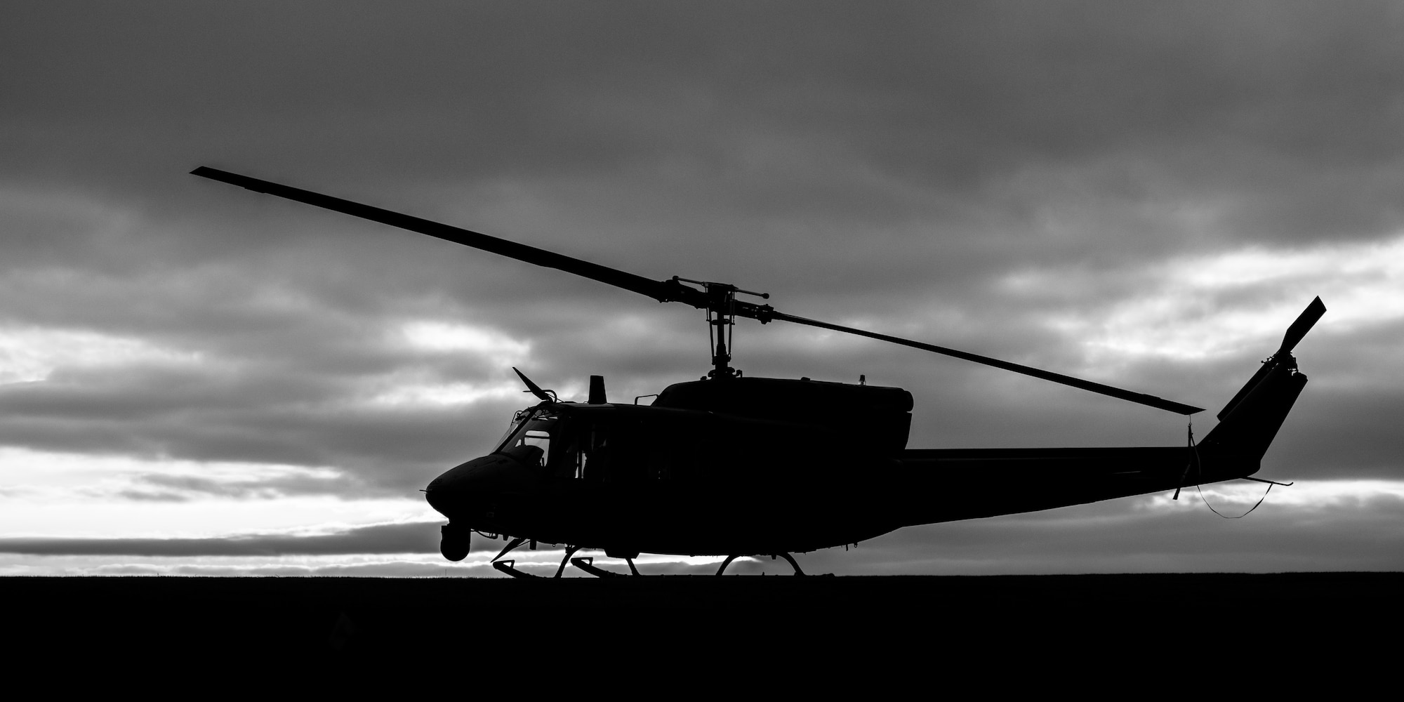 A UH-1N Iroquois from the 54th Helicopter Squadron sits on the helicopter pad at Minot Air Force Base, N.D., Feb. 2, 2016. Within Air Force Global Strike Command, the UH-1N supports the 90th Missile Wing, F.E. Warren AFB, W.Y., the 341st Missile Wing, Malmstrom AFB, M.T. and the 91st Missile Wing, Minot AFB, N.D. (U.S. Air Force photo/Airman 1st Class J.T. Armstrong)