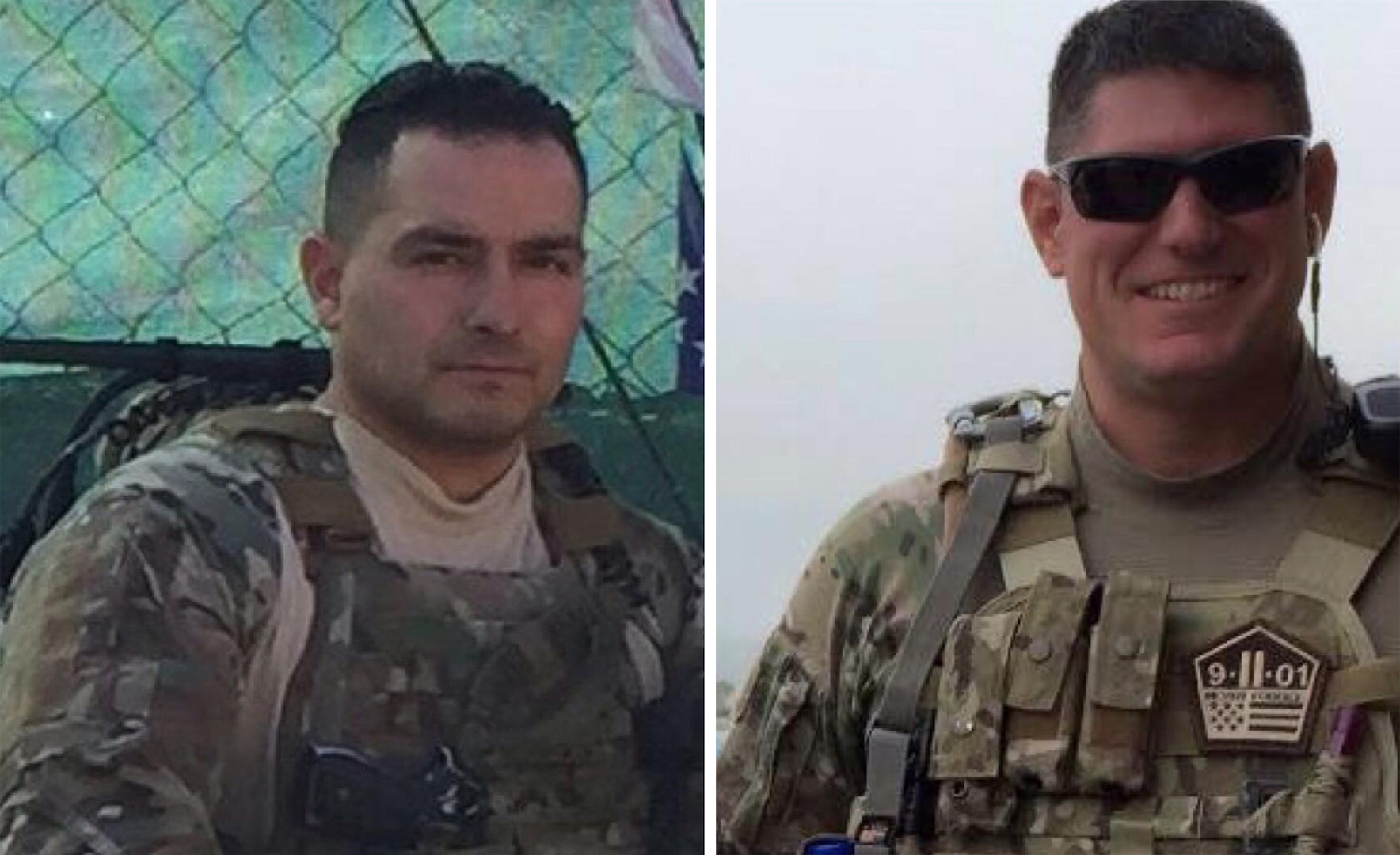 Staff Sgt. Louis Bonacasa, left, and Tech Sgt. Joseph Lemm, both members of the New York Air National Guard's 105th Airlift Wing's 105th Base Defense Squadron, killed in action in Afghanistan on Dec. 21, 2015, have been awarded the Bronze Star with V for Valor for their actions that day. The two Air Guardsmen were honored for giving their lives to save other Airmen from a suicide bomber. Four other Airmen died alongside them.