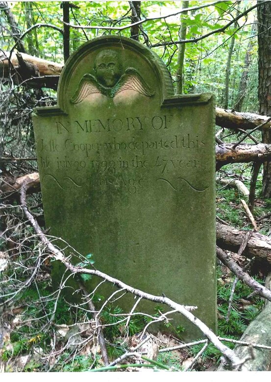 A headstone from one of the many small family cemeteries located on what is now the west side of Marine Corps Base Quantico.