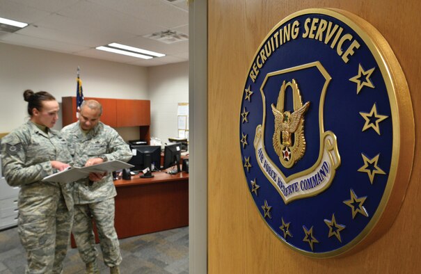 WRIGHT-PATTERSON AIR FORCE BASE, Ohio - The 445th Recruiting Office gets to see it all, speaking with people from all walks of life and guiding them through the process of joining military service. (U.S. Air Force photo/Tech. Sgt. Frank Oliver)