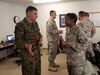 U.S. Marine Corps Capt Peter C. Koerner, Joint Public Affairs Support Element, and Monica Womack, USARC Deputy Chief of Training and Readiness-West discuss Rehearsal of Concept for Exercise News Day, at Muscatatuck Urban Training Center., Camp Atterbury, Ind., Jan. 31 through Feb. 1
Exercise News Day is a first ever United States Army Reserve Command public affairs exercise designed to support the public affairs warfighter, the combatant commander, and serves to keep the public informed, and help the public maintain confidence in America's Army and its readiness to conduct operations in peacetime, conflict and war.
(U.S. Army Photo by 1SG Timothy B. Lawn/Released)