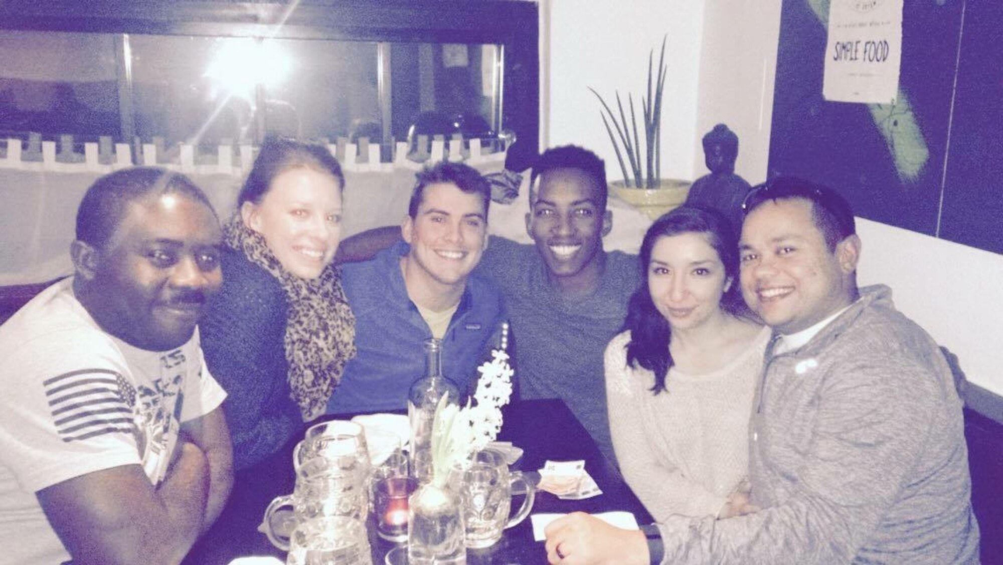 Staff Sgt. Liban Kano, 48th Force Support Squadron career development supervisor, poses for a photo with friends while travelling in Austria, January 2016. Kano has served in the military for five years and recently re-enlisted, Feb. 5, 2016. (Courtesy photo)