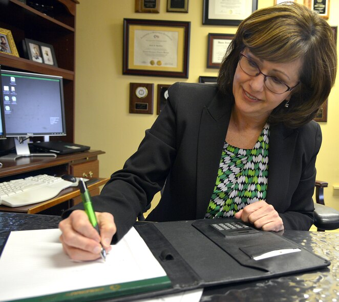 Janet Herndon, Air Force Audit Agency Southeast Area Office chief and her staff perform a broad spectrum of assessments and reviews of programs and processes across the Air Force. (U.S. Air Force photo by Tommie Horton)
