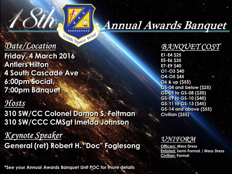 Come to the 310th Space Wing Annual Awards