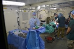 In this photo, the 121st Combat Support Hospital in Yongsan South Korea conducted a Live Surgery Exercise within the confines of its Critical Care Corridor on January 28, 2016 