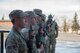 Members of the 5th Security Forces Squadron prepare to deliver a 21-gun salute during Military Working Dog Kitty’s memorial Service at Minot Air Force Base, N.D., Feb. 2, 2016. Kitty had been retired for a month when she died of an illness. (U.S. Air Force photo/Airman 1st Class Christian Sullivan)