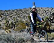 Robin Brown, a captain for Clark County Fire Department, poses for a photo while attending a Ride 2 Recovery mountain bike challenge Feb. 2, 2016, at Blue Diamond, Nevada. Robin lost his hand in a farming accident at the age of four. Now in addition to being a firefighter, he leads groups in mountain biking through trails as part of the Ride 2 Recovery program. (U.S. Air Force photo by Senior Airman Christian Clausen/Released)