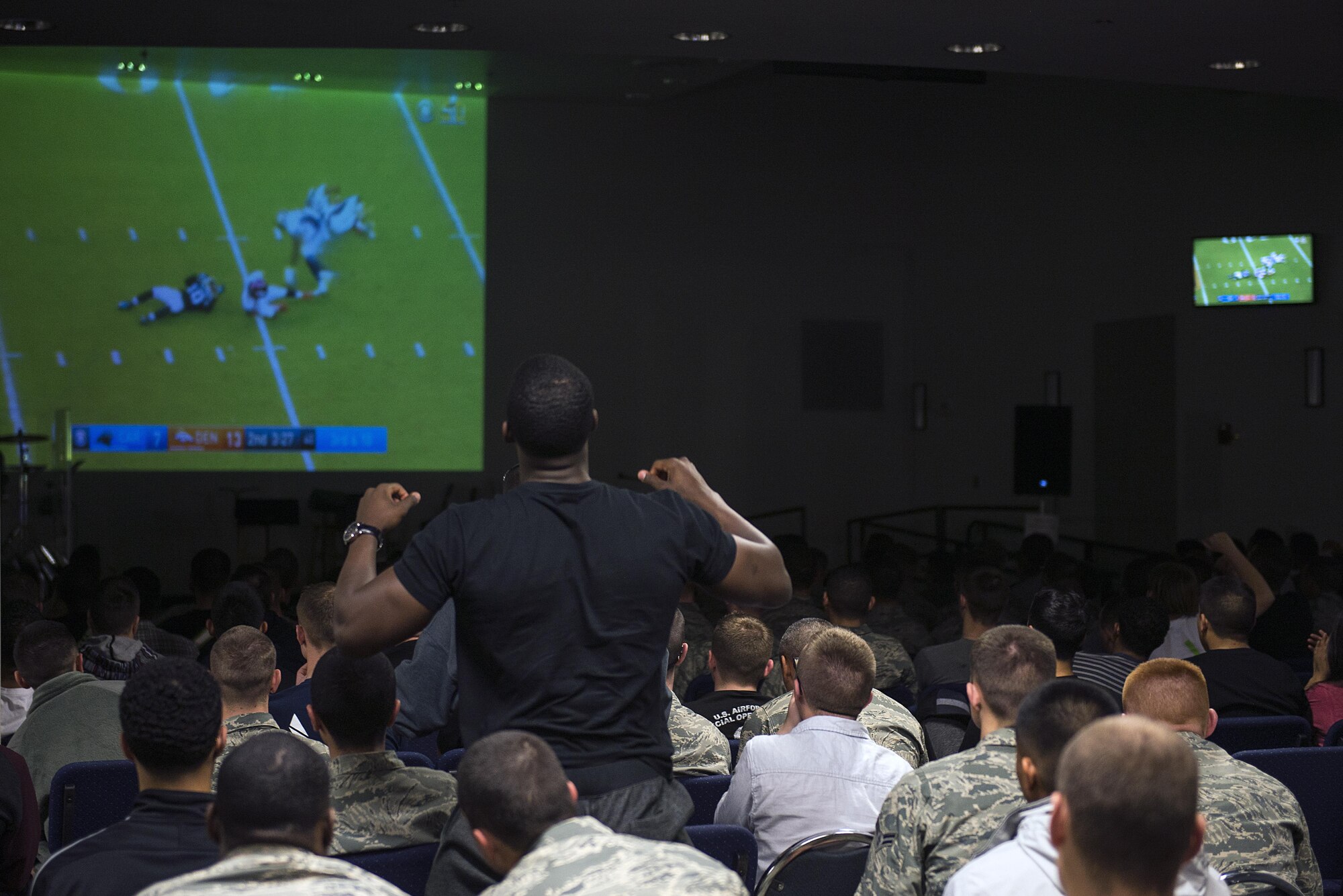 The Sheppard Air Force Base, Texas, Chapel staff served more than 400 people on Super Bowl Sunday, investing nearly $800 in their spiritual health, morale and well-being, Feb. 7, 2016. Sheppard chaplains also serve nearly 180,000 visitors annually, with the largest Airman Ministry Center in the Air Force. (U.S. Air Force photo/Senior Airman Kyle Gese)