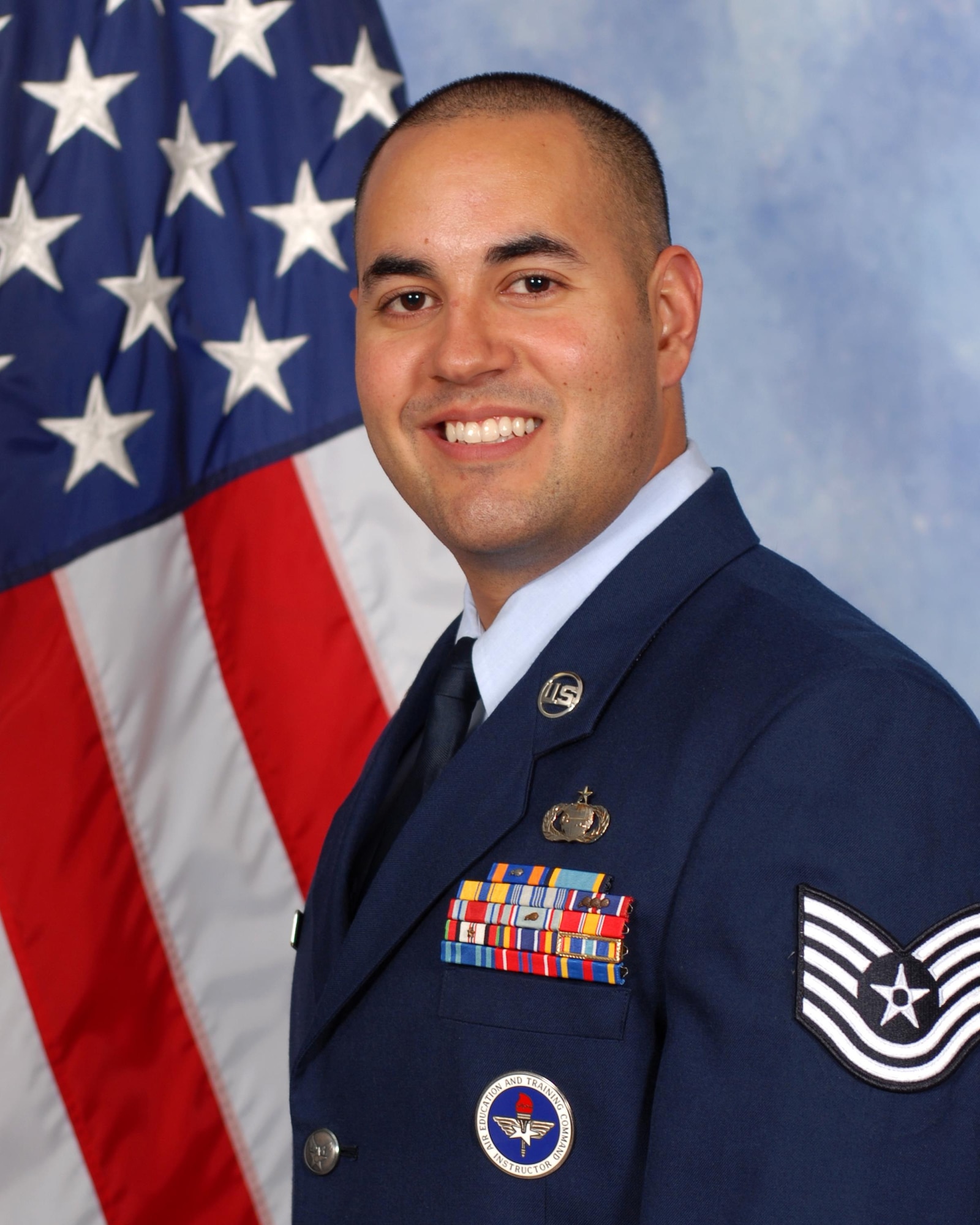 U.S. Air Force Tech. Sgt. Adrian Gaxiola, 315th Training Squadron instructor, is the 17th Training Wing 2015 NCO of the Year. (U.S. Air Force photo by 17th Training Wing Public Affairs/Released)
