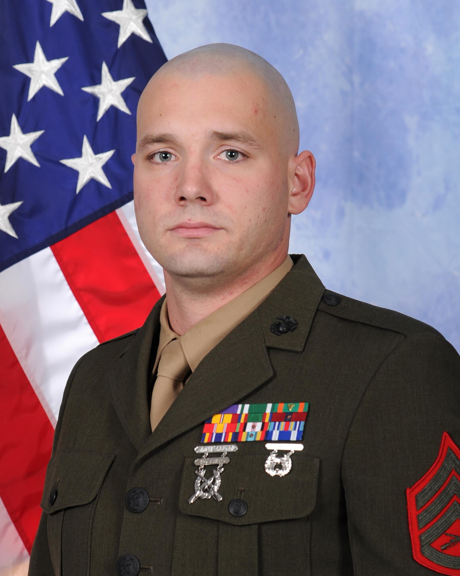 U.S. Marine Corps Staff Sgt. Paul P. Boothroyd III, Marine Corps Detachment Arabic cryptologic course chief, is the Team Goodfellow 2015 Senior Service Member of the Year. (U.S. Air Force photo by 17th Training Wing Public Affairs/Released)