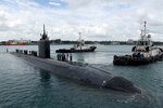 Official U.S. Navy file photo:  SINGAPORE (Jan. 21, 2016) The Los Angeles-class submarine USS Tucson (SSN 770) arrives at Changi Naval Base in Singapore. Tucson is on a regularly scheduled deployment in the U.S. 7th Fleet area of responsibility. 