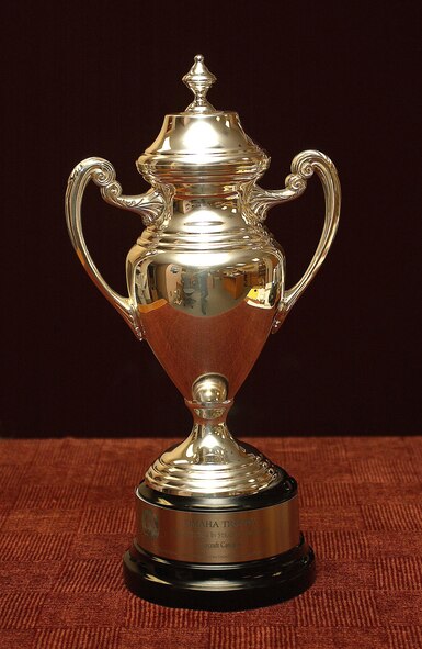 U.S. Navy Adm. Cecil D. Haney, USSTRATCOM commander, announced the 2nd Bomb Wing at Barksdale Air Force Base, La., had won the 2015 Omaha Trophy, naming them the best strategic bomber wing within U.S. Strategic Command on Feb. 3, 2016. The Omaha Trophy was originally created by the Strategic Command Consultation Committee in 1971. At the time, a single trophy was presented annually as a token of appreciation to the command’s best wing. Since then, the tradition has evolved to unit-level awards that recognize USSTRATCOM’s premier intercontinental ballistic missile wing, ballistic missile submarine, strategic bomber wing, global operations unit and strategic aircraft wing. (courtesy photo)