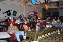 About 300 people filled Loring Club during Super Bowl Monday festivities Feb. 8 on Kunsan Air Base, Republic of Korea. The event aired on TV live Monday due to the time-zone difference between California and Korea. The celebration also featured free food, in conjunction with the end of last-week's exercise. (Photo courtesy of 8th Force Support Squadron/Released)
