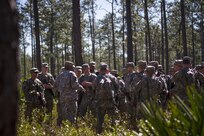 U.S. Army Reserve Soldiers, representing 32 states, receive a briefing on land navigation during this year's 200th Military Police Command's Best Warrior Competition held at Camp Blanding, Fla., Feb. 9. The winning noncommissioned officer and junior enlisted Soldiers will move on the U.S. Army Reserve Command competition in May. (U.S. Army Photo by Sgt. Audrey Ann Hayes)