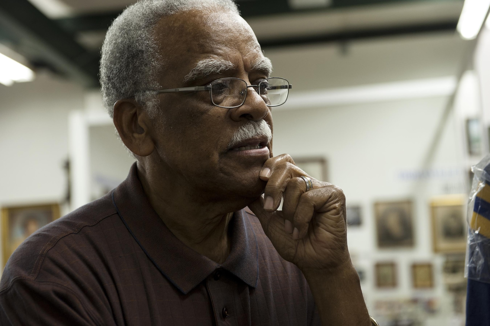 Retired Chief Master Sgt. James “Jack” Hadley, Black History Museum curator, reminisces on his childhood, Feb. 8, 2016, in Thomasville, Ga. Hadley grew up at Pebble Hill, a former Thomasville cotton plantation, before enlisting in the Air Force and serving his country for 28 years. (U.S. Air Force photo/Airman 1st Class Kathleen D. Bryant)
