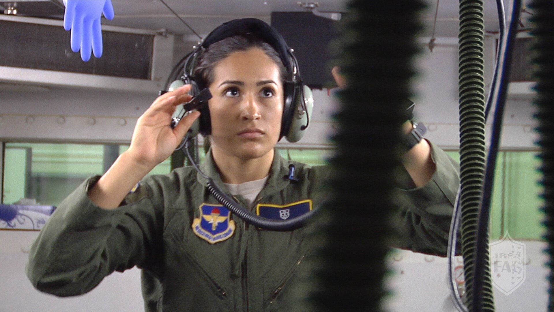 Airman 1st Class Ariana Rodriguez, 359th Aerospace-Medicine Squadron Aerospace and Operational Physiology Flight technician, checks an oxygen regulator Aug. 6, 2015, at Joint Base San Antonio-Randolph. Rodriguez went to high school in Huntington Beach, CA and joined the Air Force in 2013.