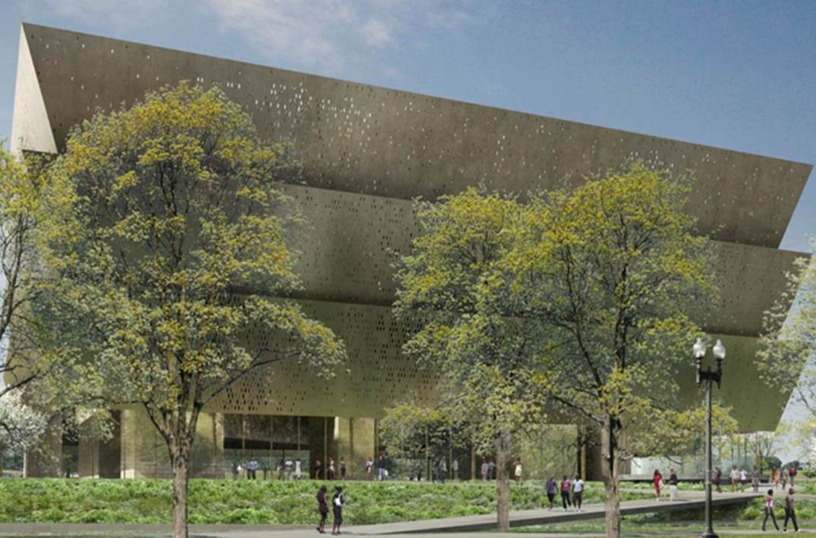 Artist rendering of the National Museum of African American History and Culture.
