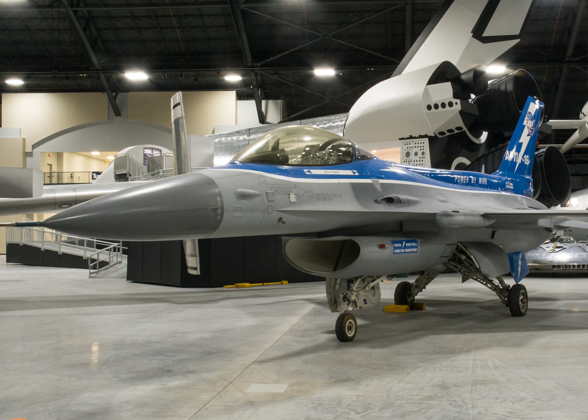 General Dynamics NF-16A AFTI in the Research & Development Gallery at the National Museum of the U.S. Air Force. (U.S. Air Force photo)