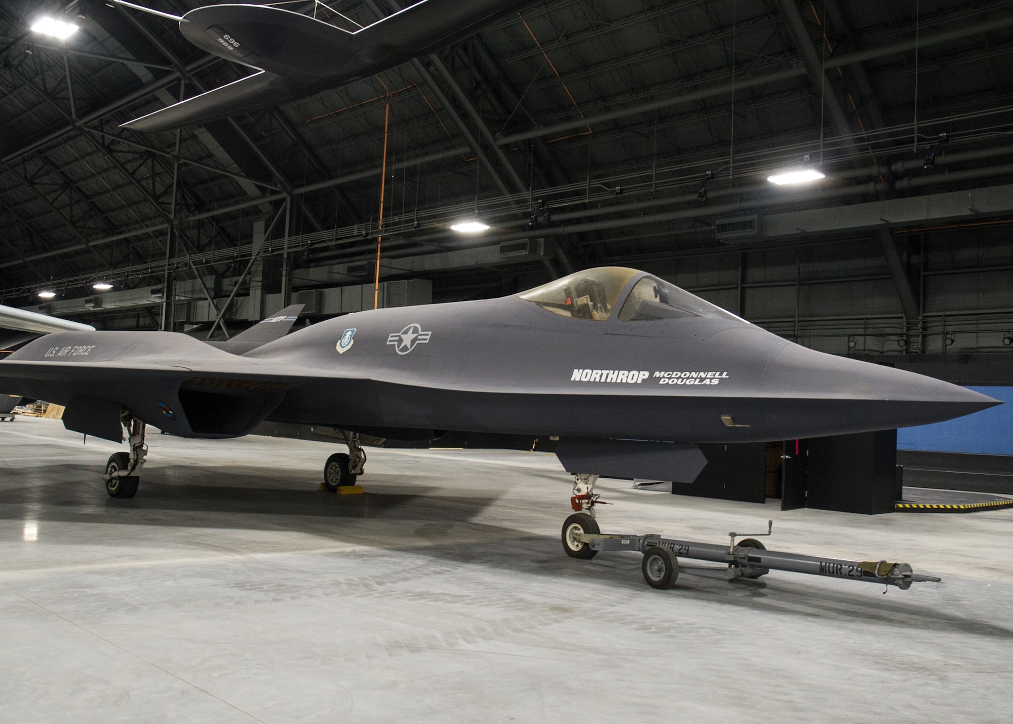 Northrop-McDonnell Douglas YF-23A in the Research & Development Gallery at the National Museum of the U.S. Air Force. (U.S. Air Force photo)