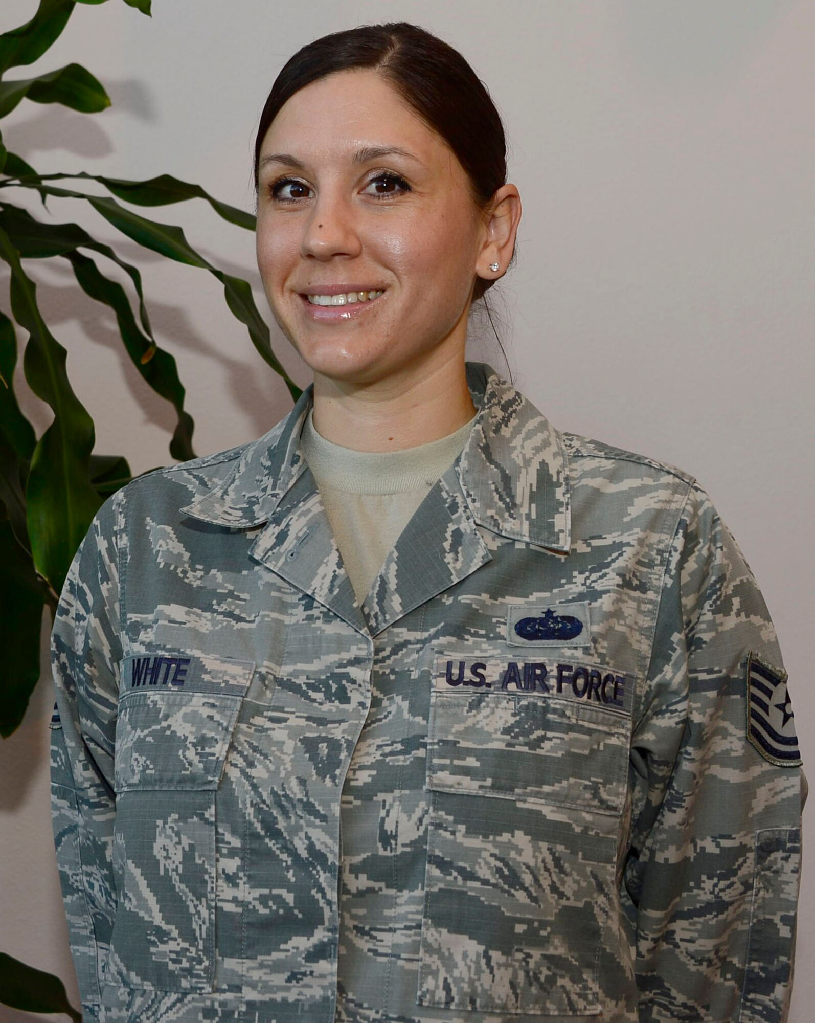 Tech. Sgt. Cassandra White, 12th Air Force (Air Forces Southern) non-commissioned officer in charge of knowledge management was recognized as the Warfighter of the Week, Jan. 25, 2016.  War Fighter of the Week is an opportunity for the Airmen who represent 12th Air Force (Air Forces Southern) to share their own story. The Warfighter of the Week initiative aligns with the 12th Air Force (Air Forces Southern) commander’s priority of creating a work environment where someone knows you both professionally and personally. (U.S. Air Force photo by Tech. Sgt. Heather R. Redman/Released)