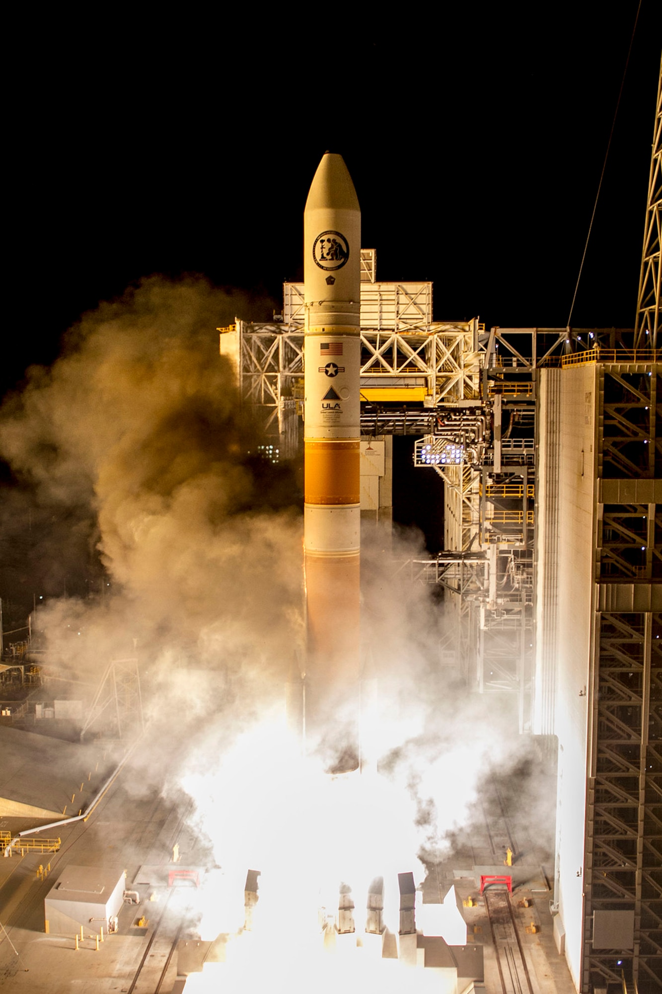 A United Launch Alliance Delta IV Medium+ (5,2) rocket successfully delivered a satellite, designated NROL-45, to orbit for the National Reconnaissance Office after lifting off at 3:40 a.m. PST Feb. 10, 2016 from Space Launch Complex-6 at Vandenberg Air Force Base, located on California's Central Coast. (Courtesy photo: ULA)