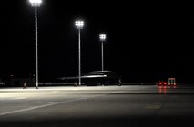 A U.S. Air Force B-2 Spirit sits on the flightline at Whiteman Air Force Base, Mo., Feb. 2, 2016, prior to take off during Red Flag (RF) 16-1. RF, located at Nellis AFB, Nev., began in 1975 as an aerial combat exercise but has evolved to include warfighting across air, space and cyberspace domains. (U.S. Air Force photo by Tech. Sgt. Miguel Lara III)
