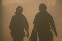 Marines and Sailors with Chemical Biological Incident Response Force (CBIRF), U.S. Marine Corps Forces Command (MARFORCOM), take part in exercise Scarlet Response 2015 at the Guardian Centers in Perry, Ga., July 21 – 24, 2015. The exercise tested all the specific skills the unit possesses to respond to an incident of chemical, biological, radiological, nuclear or high-yield explosive (CBRNE) event. (U.S. Marine Corps photo by Sgt. Jonathan Herrera/Released)