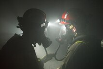 Marines and Sailors with Chemical Biological Incident Response Force (CBIRF), U.S. Marine Corps Forces Command (MARFORCOM), take part in exercise Scarlet Response 2015 at the Guardian Centers in Perry, Ga., July 21 – 24, 2015. The exercise tested all the specific skills the unit possesses to respond to an incident of chemical, biological, radiological, nuclear or high-yield explosive (CBRNE) event. (U.S. Marine Corps photo by Sgt. Jonathan Herrera/Released) 