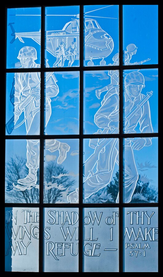 This window is dedicated to Marine Corps Aviation personnel and the prominent role which they fulfill in today’s modern Corps.