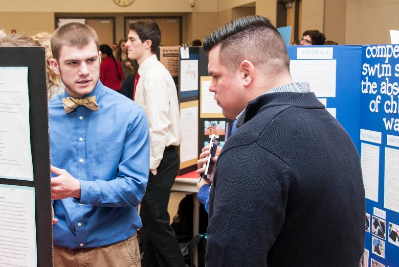 Volunteers from U.S. Army Corps of Engineers Transatlantic Division and Middle East District served as judges at Frederick County Public Schools’ annual Science Fair, Feb. 4 at Lord Fairfax Community College in Middletown, Va.