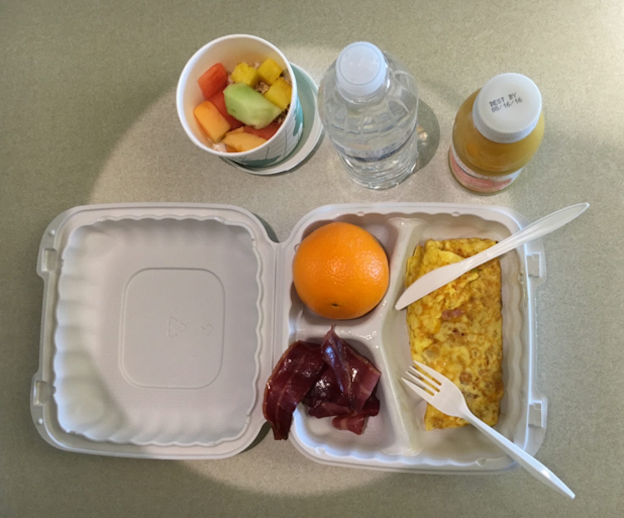 Airman 1st Class Stephanie DiPiazza, 28th Medical Support Squadron family relocation clearance coordinator, eats at the dining facility every day, which provides healthy options for breakfast, lunch and dinner. Healthy eating plays a large role in DiPiazza’s life, allowing her to refuel and stay fit. (U.S. Air Force photo by Airman 1st Class James L. Miller/Released)
