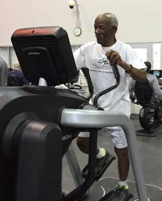 Louis Wright, 79, is a retired civilian who worked in warehousing, quality assurance and contracting for 36 years after serving four years in the Air Force. Still an active runner, he wants people to be careful about what they eat and where it comes from. (Skywrighter photo/Amy Rollins)