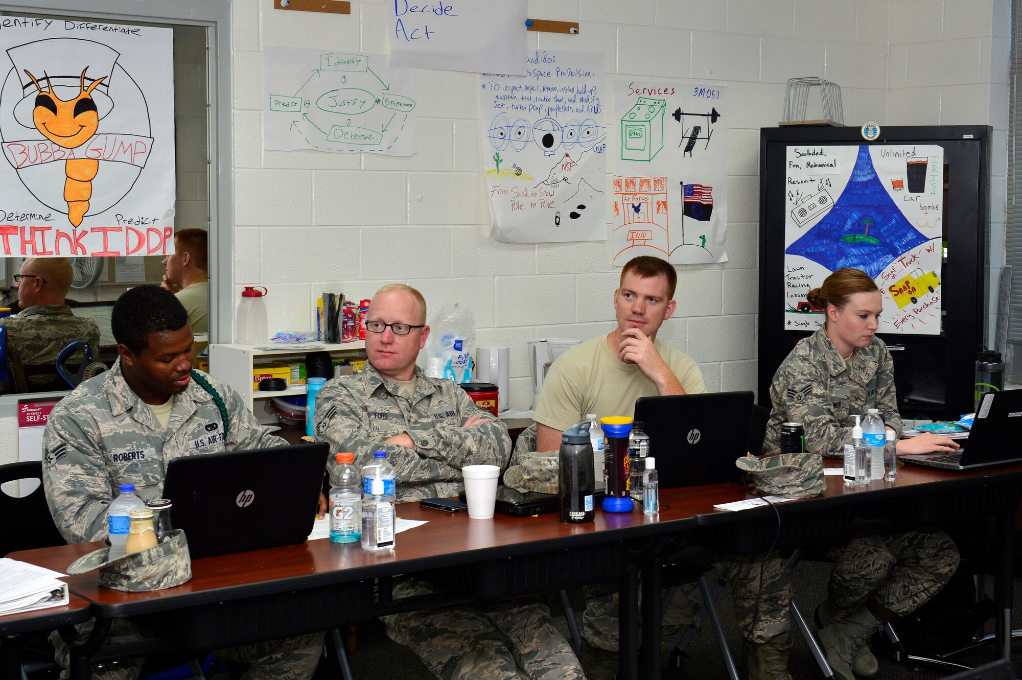 MCGHEE TYSON AIR NATIONAL GUARD BASE, Tenn. - Students attend the in-resident Airman leadership school through the Paul H. Lankford Enlisted Professional Military Education Center here Sept. 24, 2015, at the I.G. Brown Training and Education Center. Group discussions now supplement the Airman leadership distance learning course through a 2016 guide developed by the Lankford EPME Center and the Air Force's Barnes Center for Enlisted Education. (U.S. Air National Guard photo by Master Sgt. Jerry D. Harlan/Released)