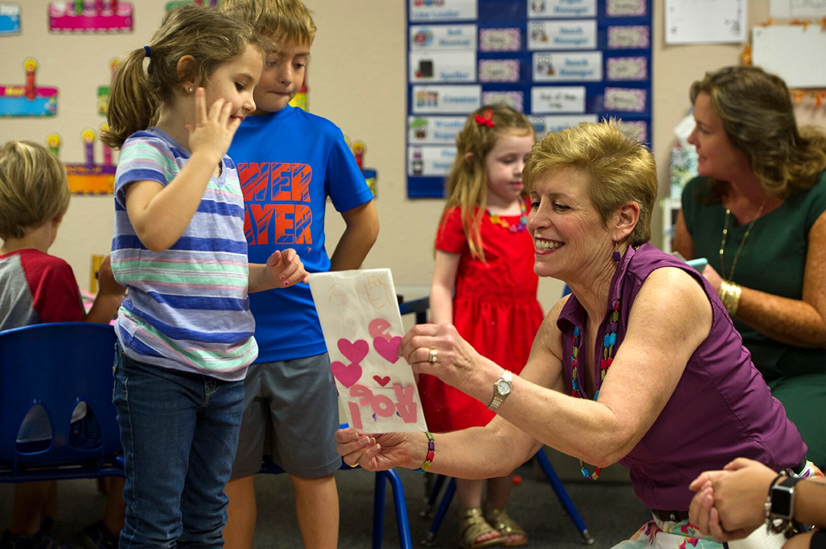 Photos: The Chiefs Community Caring Team visit the YMCA for a