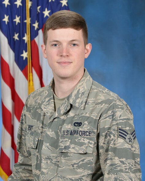 Senior Airman Jordan D. Vert, 42nd Aerial Port Squadron, Westover Air Reserve Base, Mass. (U.S. Air Force photo by Linda LaBonte Britt)
