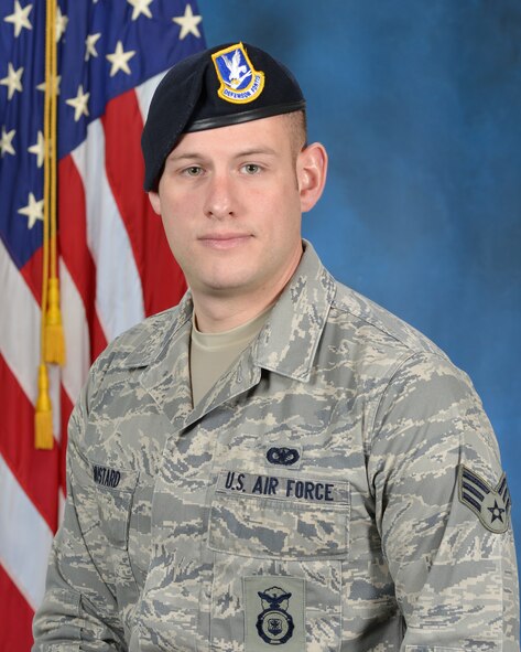 Senior Airman Anthony M. Mustard, 121st Security Forces Squadron, Rickenbacker Air National Guard Base, Ohio. (U.S. Air Force photo by Linda LaBonte Britt)