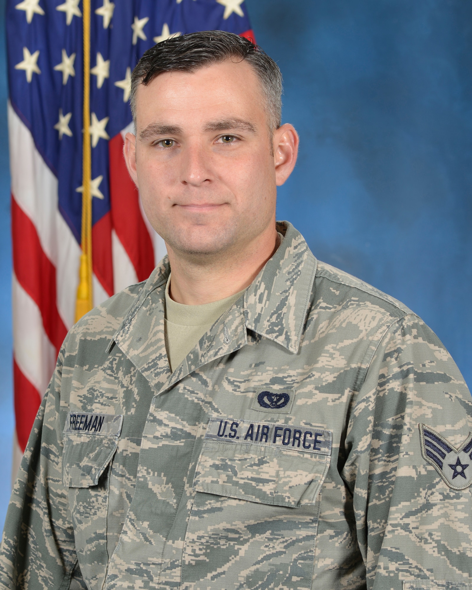 Senior Airman Brice O. Freeman, 203rd Red Horse Squadron, Virginia Beach Air National Guard Base, Virginia. (U.S. Air Force photo by Linda LaBonte Britt)