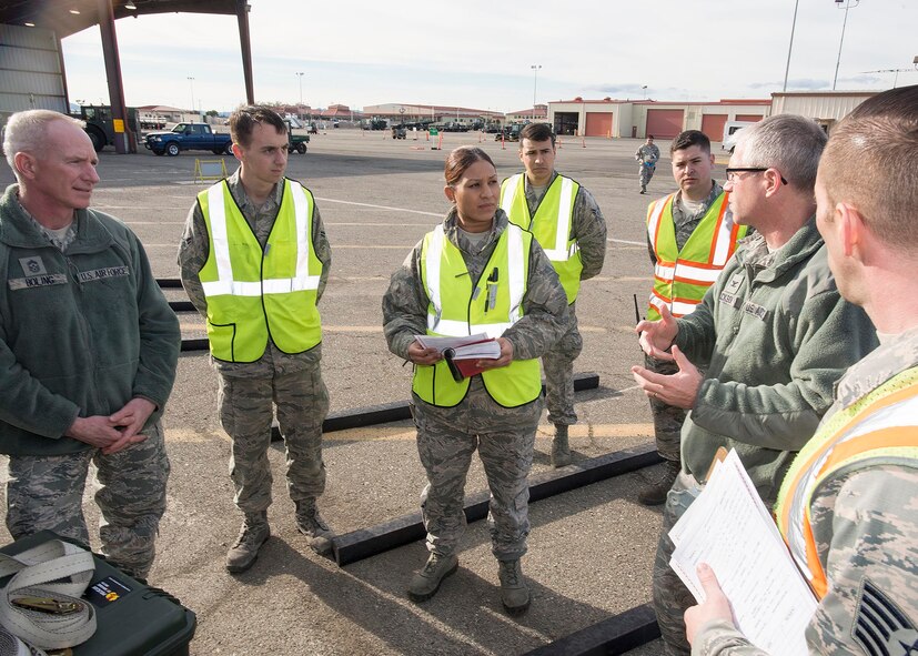 Members of the three wings participate Feb. 1 to 7 in Crisis Look 16-01. (U.S. Air Force photo by T.C. Perkins)