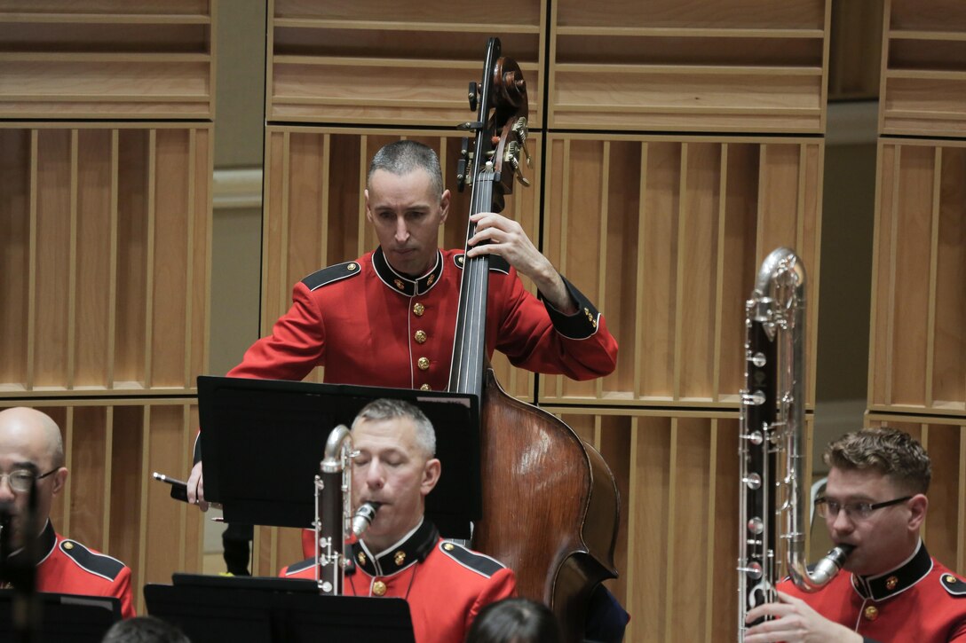 On Feb. 14. 2016, the U.S. Marine Band clarinet section presented a chamber music program featuring works for both small ensembles and clarinet choir. The concert took place at the John Philip Sousa Band Hall at the Marine Barracks Annex in Washington, D.C. (U.S. Marine Corps photo by Master Sgt. Amanda Simmons/released) 