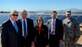 From left to right, Sen. Harry Reid; Paul Caudill, NV Energy CEO; Miranda A.A. Ballentine, Assistant Secretary of the Air Force for Installations, Environment and Energy; Tom Werner, SunPower Corp. CEO; and Col. Richard Boutwell, 99th Air Base Wing commander, pose for a photo at the Nellis Solar Array II Feb. 16, 2016, Nellis Air Force Base, Nev. The U.S. Air Force unveiled the new array during a dedication ceremony on base. (U.S. Air Force photo by Airman 1st Class Kevin Tanenbaum) 