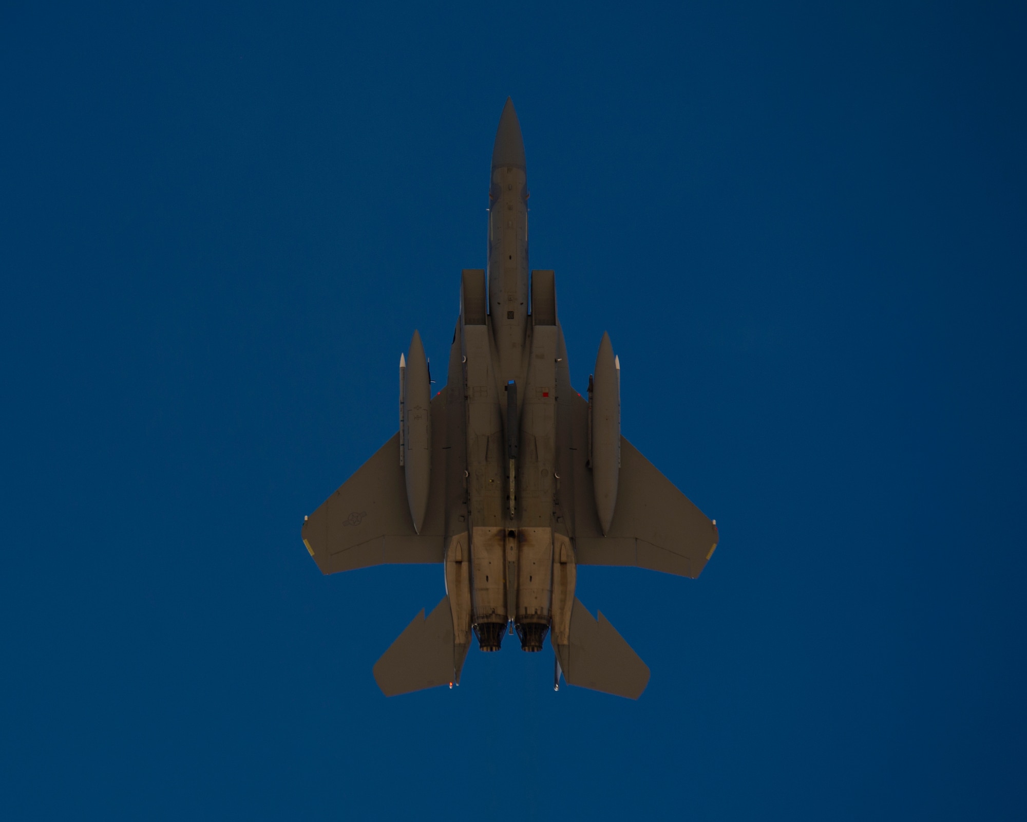 An F-15C Eagle takes off from Nellis AFB, Nev., during Red Flag 16-1, Feb. 5, 2016. Red Flag’s training is centered on readiness through completing combat-realistic missions in a degraded, operationally limited environment. (U.S. Air Force photo by Senior Airman Alex Fox Echols III/Released)  