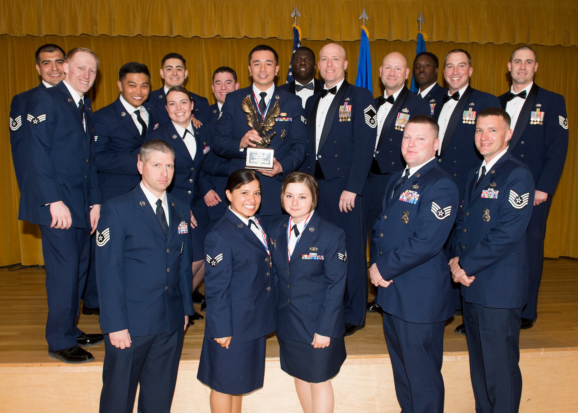 The Airman Leadership School congratulated a new class of graduates Feb. 11 during a ceremony at Club Muroc. (U.S. Air Force photo by Kevin North)