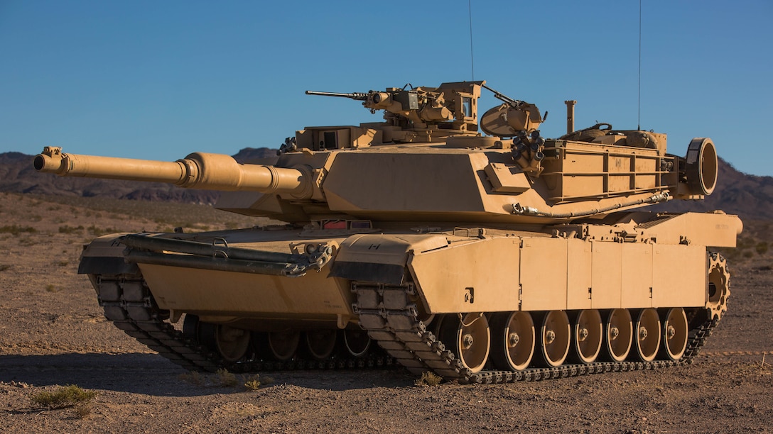 An M1A1 Abrams Main Battle Tank with Company A, 1st Tank Battalion, awaits close-air support during a Tank Mechanized Assault Course as part of Integrated Training Exercise 2-16 in the Quackenbush Training Area at Marine Corps Air Combat Center Twentynine Palms, Calif. Feb. 9, 2016. ITX is designed to prepare units for combat, under the most realistic conditions possible, focusing on battalion and squad level training.