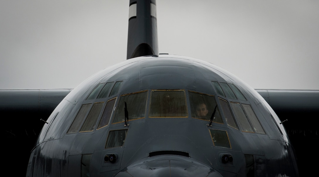 An airman sits in the pilot’s seat conducting pre-flight inspections on a C-130J Super Hercules aircraft on Pope Army Airfield, N.C., Feb. 4, 2016. Air Force photo by Staff Sgt. Marianique Santos
