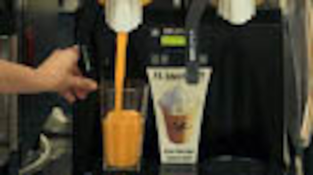 Smoothies add to the variety of drink available at the 12th Marines Mess Hall on Camp Hansen, Okinawa, Japan. Beverages offered in Marine Corps mess halls are based on the Department of Defense Menu Standards