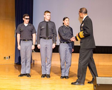 U.S. Navy Adm. Cecil D. Haney, U.S. Strategic Command (USSTRATCOM) commander, shakes hands with cadets during his visit to the U.S. Military Academy West Point (USMA), N.Y., Feb. 19, 2016. During his visit, Haney led classes on leadership and international relations, held discussions with senior staff, had lunch with cadets and toured the historical USMA facility. One of nine DoD unified combatant commands, USSTRATCOM has global strategic missions, assigned through the Unified Command Plan, which include strategic deterrence; space operations; cyberspace operations; joint electronic warfare; global strike; missile defense; intelligence, surveillance and reconnaissance; combating weapons of mass destruction; and analysis and targeting. (U.S. Army photo by Staff Sgt. Vito T. Bryant)