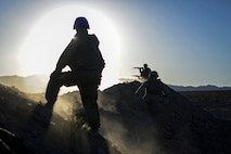 Service members assigned to the Western Army Infantry Regiment, Japan Ground Self Defense Force, fire on simulated enemy targets during Exercise Iron Fist 2016, aboard Marine Corps Air Ground Combat Center Twentynine Palms, Calif., Feb. 9, 2016. Iron Fist is an annual, bi-lateral training exercise between the Japan Ground Self Defense Force and Marines to strengthen warfighting capabilities in ship to shore operations.